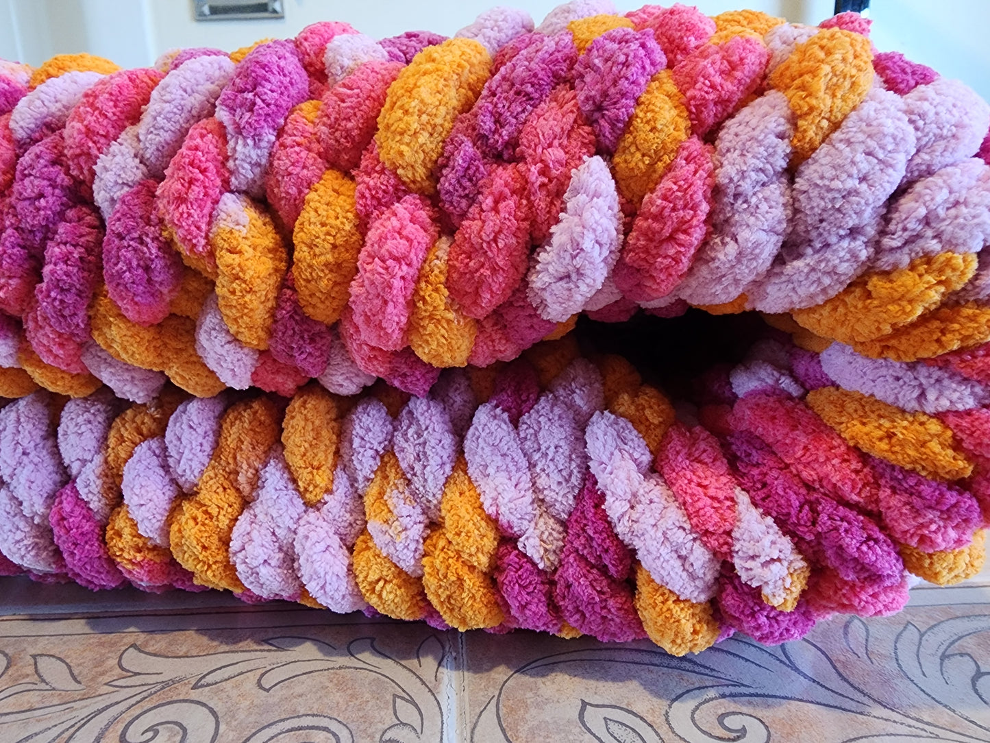 Pinkaboo Pink Chenille blanket