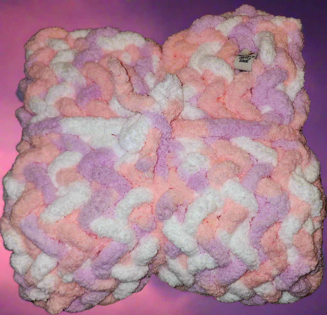 Cotton Candy Chunky Chenille blanket