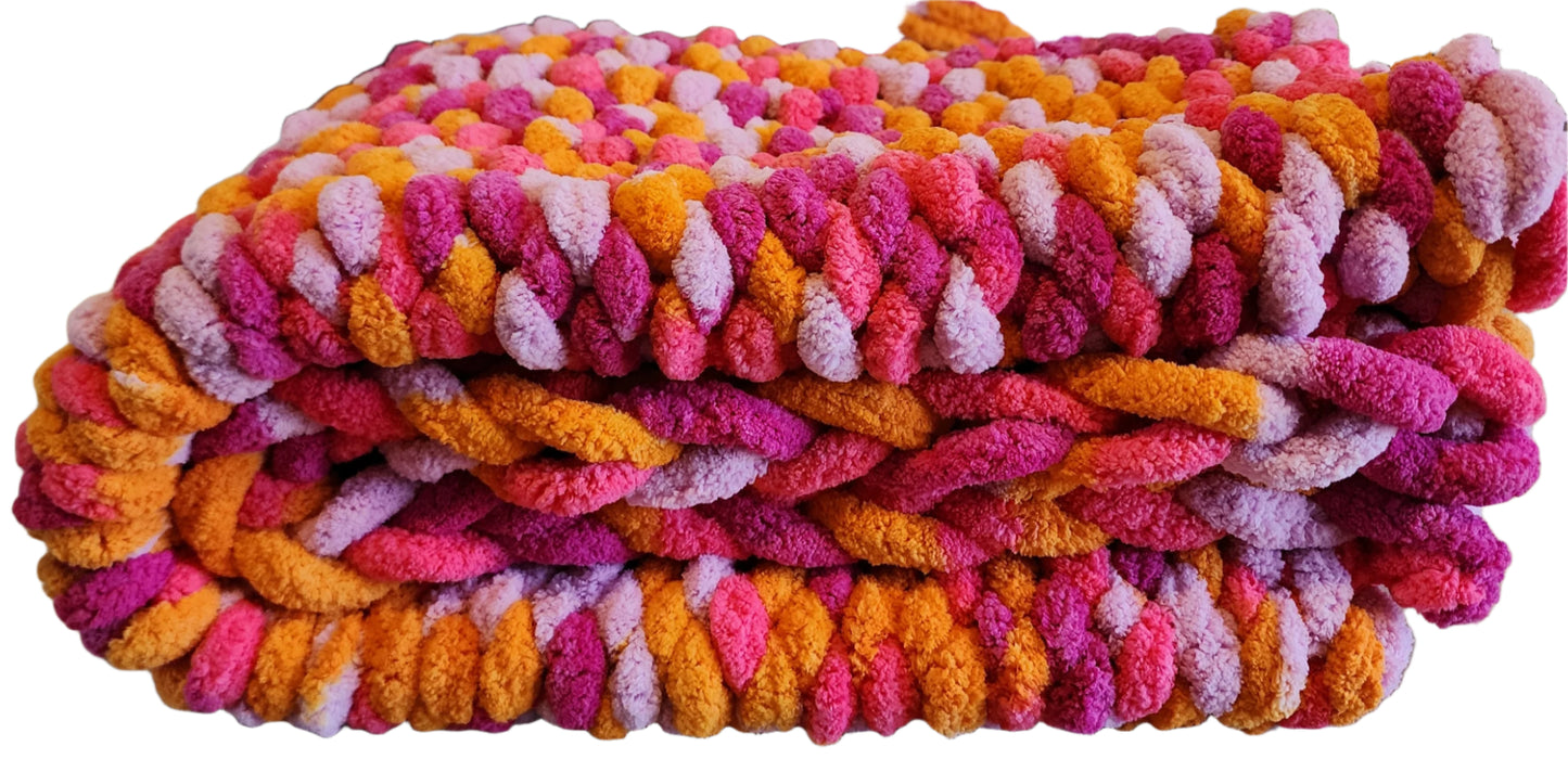 Pinkaboo Pink Chenille blanket