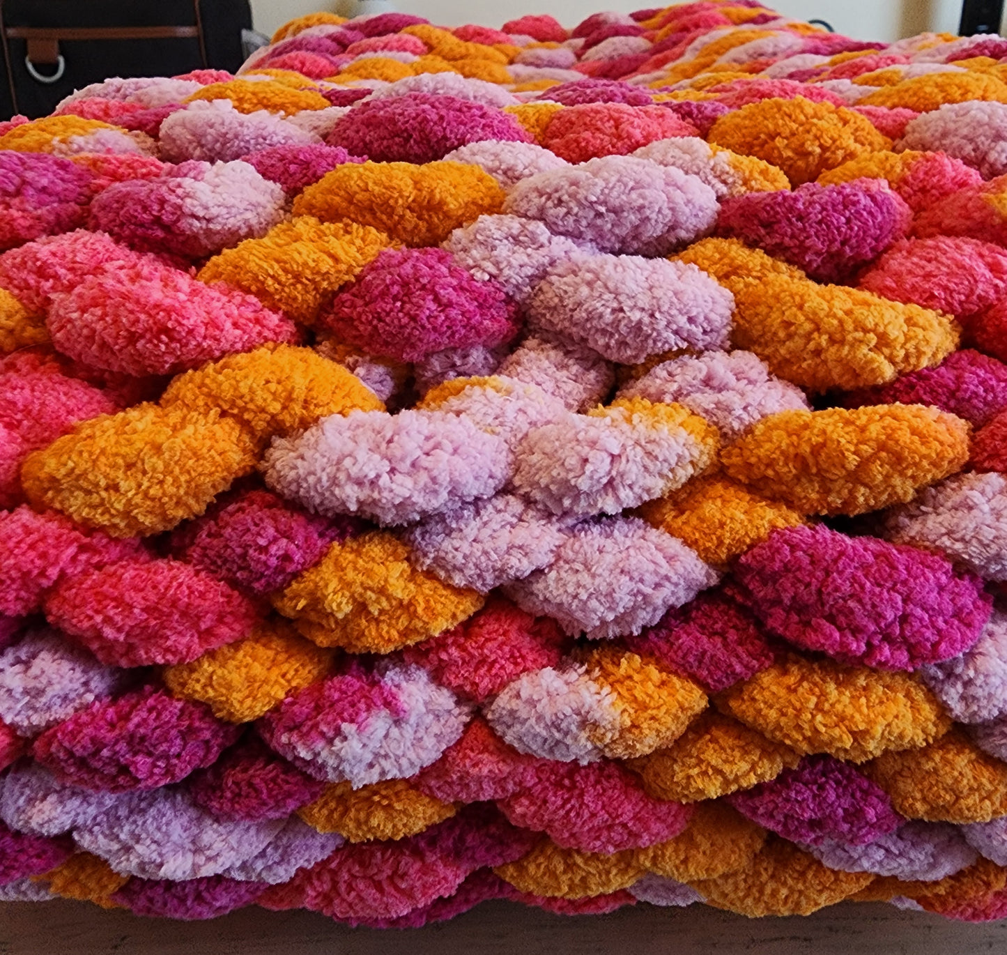 Pinkaboo Pink Chenille blanket